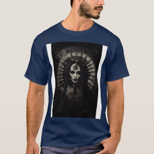 Camiseta Gótico Estilo Tarot Sinistro Roda Da Fortuna 2