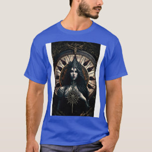 Camiseta Gótico Estilo Tarot Sinistro Roda Da Fortuna 3