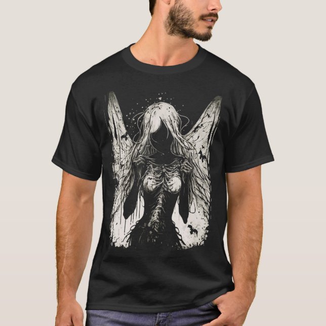 Camiseta Gótico Feiticeira Fairycore Horror Occult Dark Aes (Frente)