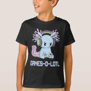 Camiseta Gótico Gamesolotl Axolotl Video Gamer Kawaii Past