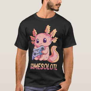 Camiseta Gótico Gamesolotl Axolotl Video Gamer Kawaii Paste