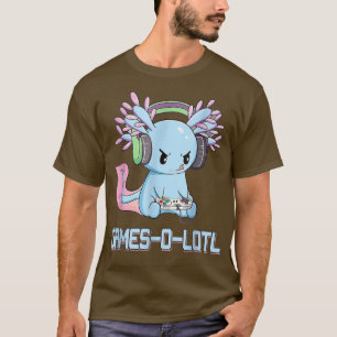 Camiseta Gótico Gamesolotl Axolotl Video Gamer Kawaii Paste