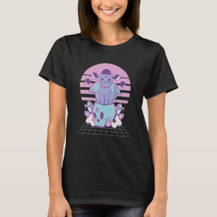 Camiseta gótico Gato de Grunge Mole Gato de Pastel de Vapor