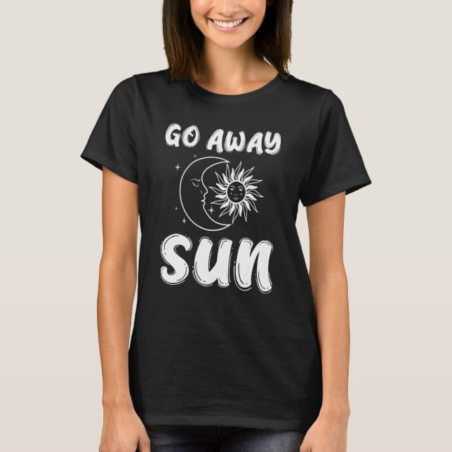 Camiseta Gótico Goth Punk Gothcore Emo Oculto Lua Gráfico (Frente)