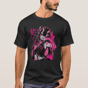 Camiseta Gótico Grunge Anime Demon Rapariga Waifu Horror Al