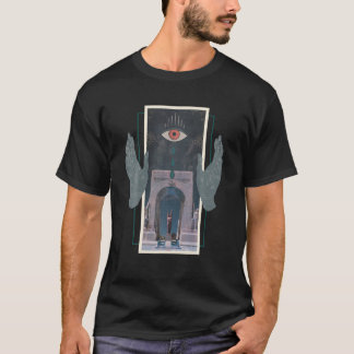 Camiseta Gótico Grunge de Arte Escura Oculta Garota Estétic