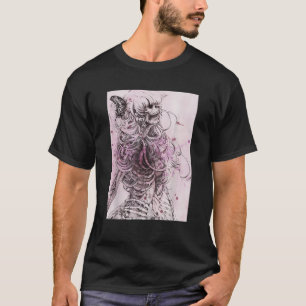 Camiseta Gótico Grunge de Arte Escura Oculta Garota Estétic