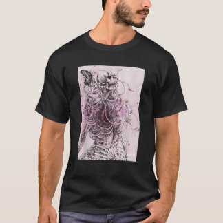 Camiseta Gótico Grunge de Arte Escura Oculta Garota Estétic