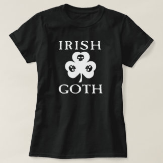 Camiseta Gótico irlandês Shamrock Skulls