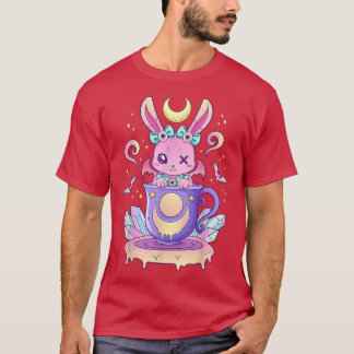 Camiseta Gótico Kawaii Pastel Coelho Cachorro Cachorro em T
