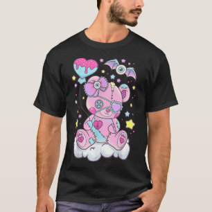 Camiseta Gótico Kawaii Pastel Urso Cachorro