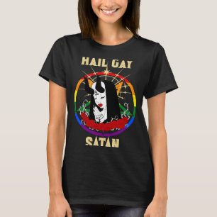 Camiseta Gótico LGBT Orgulho gay Gay satânico de Satã de g
