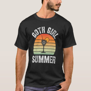 Camiseta Gótico Menina de Verão estética de Grunge Suave Pu