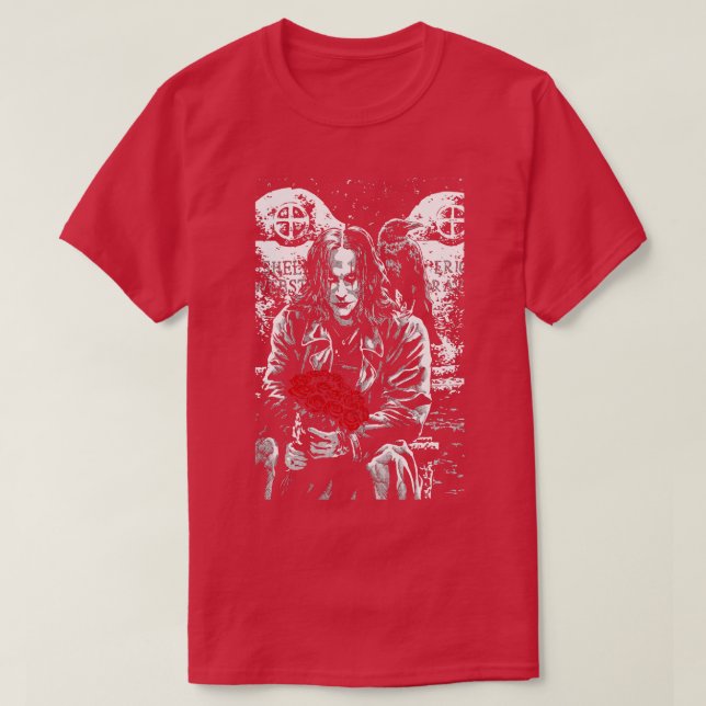 Camiseta Gótico mime emo da Crow brandon lee 94 1994 (Frente do Design)