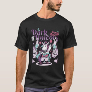 Camiseta Gótico Negro Negro Negro Morto Engraçado Unicórnio