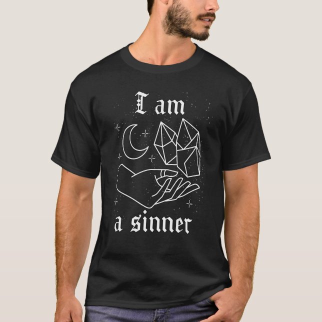 Camiseta Gótico oculto Lua Gótica Punk Grunge Dark Wave (Frente)