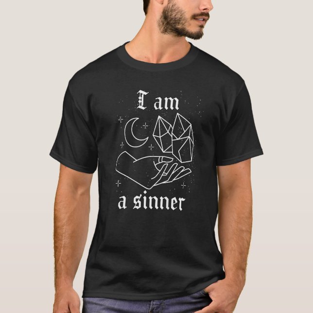 Camiseta Gótico oculto Lua Gótica Punk Grunge Dark Wave 1 (Frente)