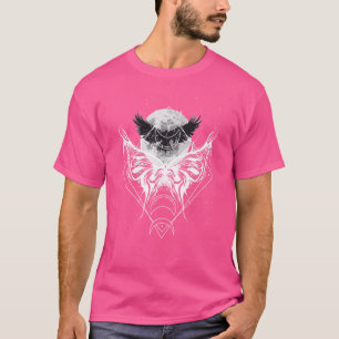 Camiseta Gótico Óptica de Rosa de Satã de Grunge oculto  me