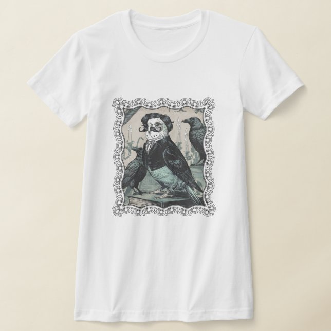 Camiseta Gótico Orçamento Edgar Allan Poe Inspirou Parakeet (Postura )
