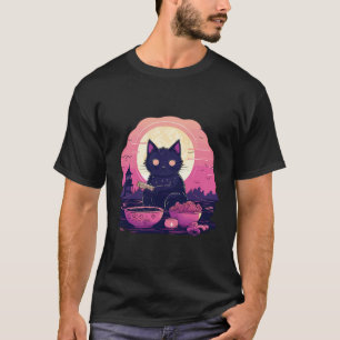 Camiseta Gótico Pastel Aestético Kawaii Gato-Gato-Gato
