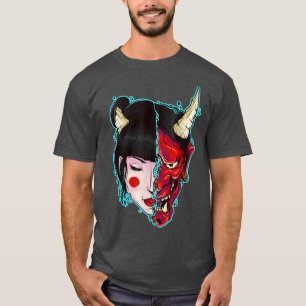 Camiseta Gótico Pastel Geisha Hannya Mask Shapeshifter
