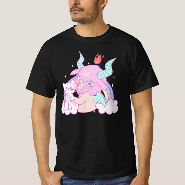 Camiseta Gótico Pastel Nu Gótico Baby Baphomet Kawaii (Frente)