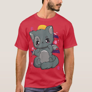 Camiseta Gótico Pastel Sakura Cat Chibi Anime Neko Angelcor