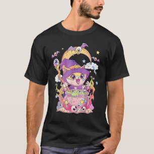 Camiseta Gótico Pastel Wiccan Cat Cute Creepy Hall