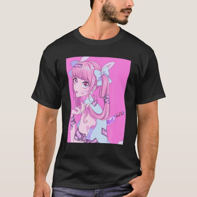 Camiseta Gótico Pastel Yami Kawaii Menhera Ani Estético Ros (Frente)