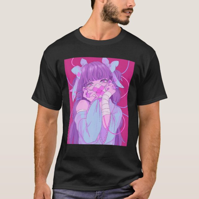 Camiseta Gótico Pastel Yami Kawaii Menhera Waifu - Estética (Frente)