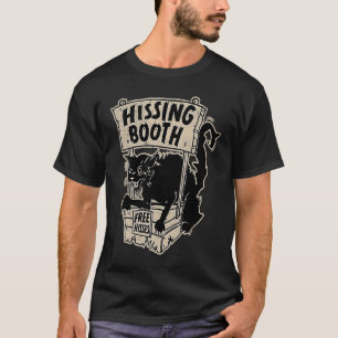 Camiseta Gótico Preto Gato Hising Booth Para Mães De Gato E
