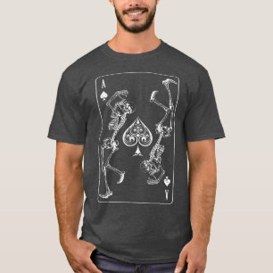 Camiseta Gótico Punk Ace Of Spades Card Shark Gambler Skele