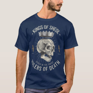 Camiseta Gótico Skeleton Skull Kings of Sheol T-Shirt