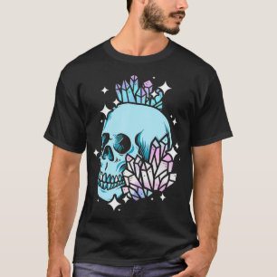 Camiseta Gótico Suave De Emo Gótico E Gótico Da Caveira Do