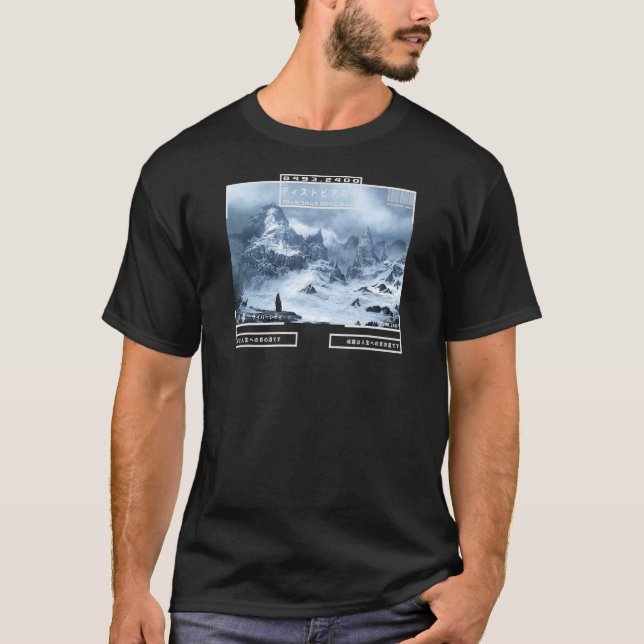 Camiseta Gótico Techwear Ninja Dystopian Winter (Frente)