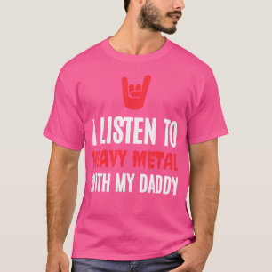 Camiseta Góticos Crianças Roupas Que Escuto De Metal Pesado