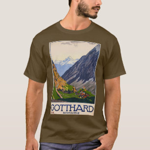 Camiseta Gotthard Schweiz 1914 viagens vintage