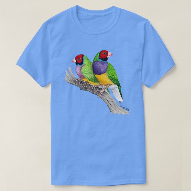 Camiseta Gouldian Finches 1 (Frente do Design)