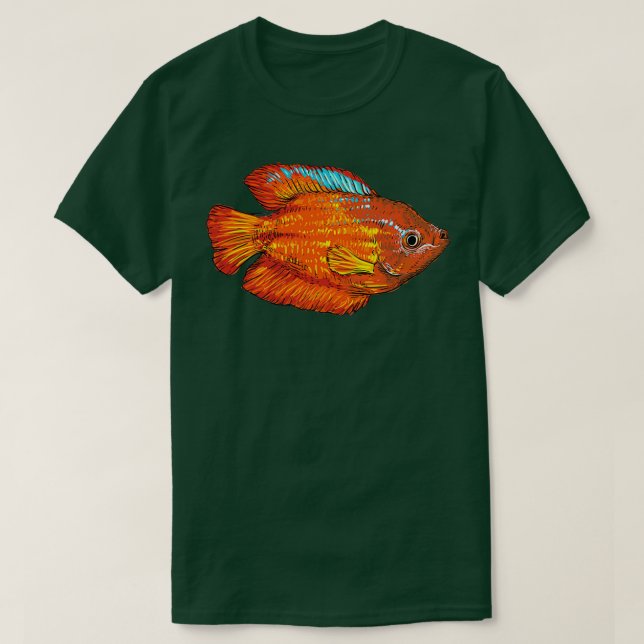 Camiseta Gourami Peixes Ornamentais Aquários Presente 3 (Frente do Design)