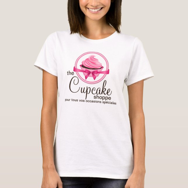 Camiseta Gourmet Cupcake Bakery Custom (Frente)