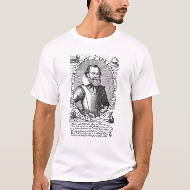 Camiseta Governador do capitão John Smith ø de Virgínia (Frente)