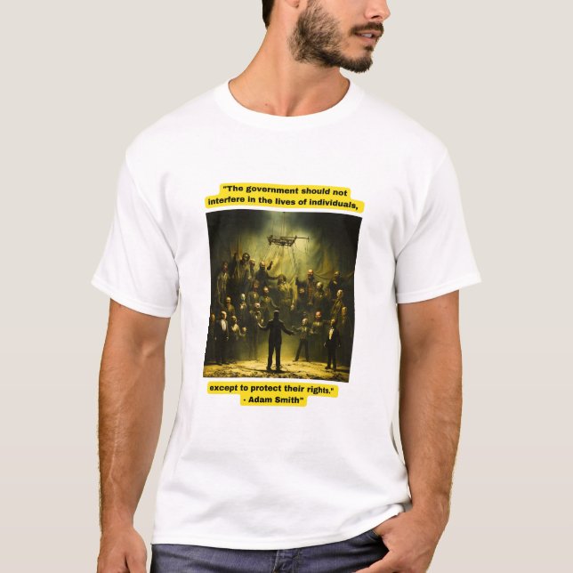 Camiseta "Government: protect rights, not interfere."   (Frente)