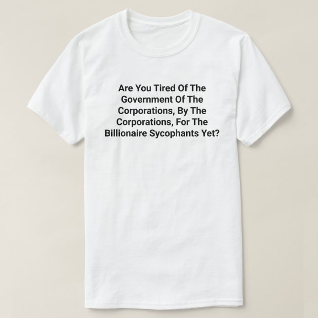 Camiseta Governo Das Sociedades, Por......... (Frente do Design)