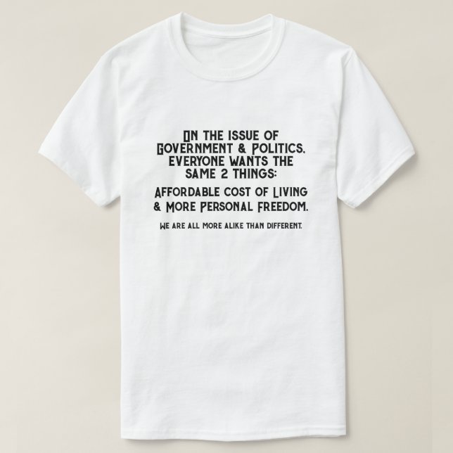 Camiseta Governo e Política (Frente do Design)