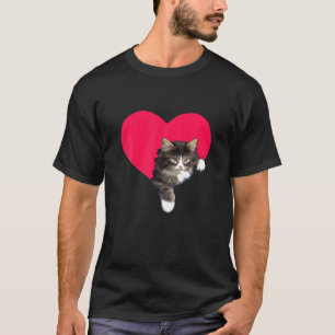 Camiseta Gpresente de Namorados de Gatinho de Gato de Dia d