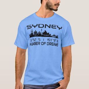 Camiseta Gps Coordena Cidade De Sidney Skyline Austrália 1