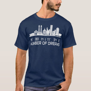 Camiseta GPS Coordena Cidade de Sonho Skyline de Munique