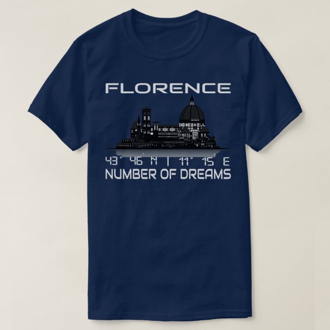Camiseta GPS coordena Florence City Skyline Dream City (Frente do Design)