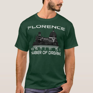 Camiseta GPS coordena Florence City Skyline Dream City