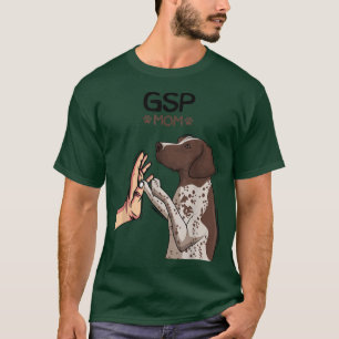 Camiseta GPS Mãe Alemã Meninas de Cachorro Escuras